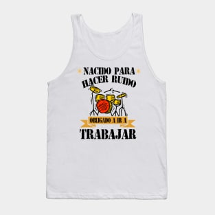 Drummer Regalo Música Baterista Nacido Para Tocar La Batería Camiseta Tank Top